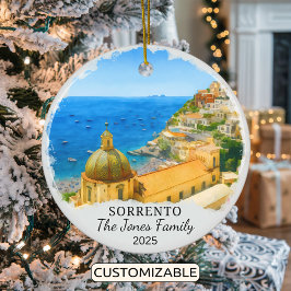 Personalized Sorrento Ornament, Italy セラミックオーナメント