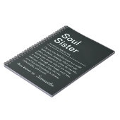 Personalized Soul Sister Definition ノートブック (左側)