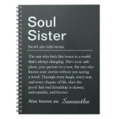 Personalized Soul Sister Definition ノートブック (正面)