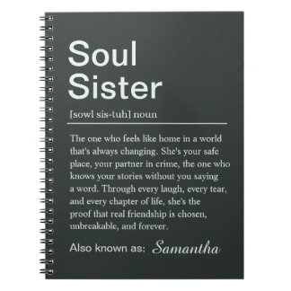 Personalized Soul Sister Definition ノートブック