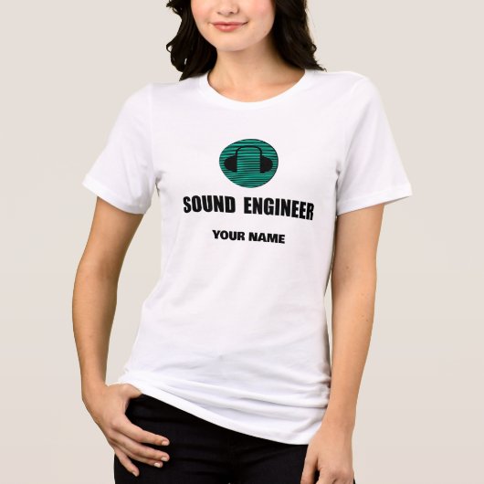 Personalized Sound Engineer Audio Engineering トライブレンドTシャツ (正面)