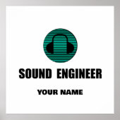 Personalized Sound Engineer Audio Engineering ポスター (正面)