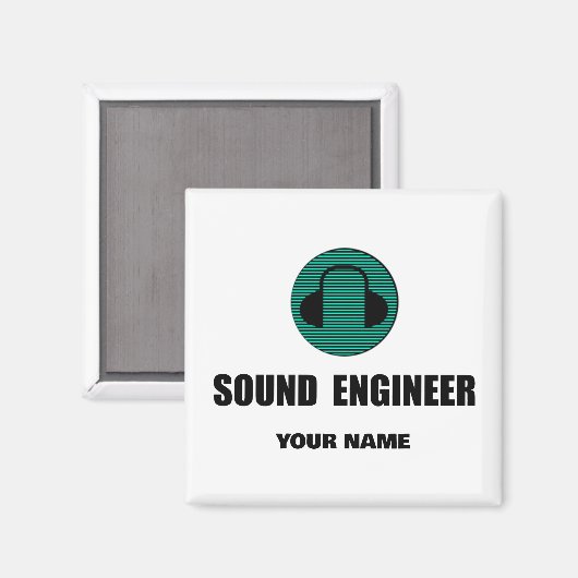 Personalized Sound Engineer Audio Engineering マグネット (正面/裏面)
