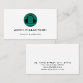 Personalized Sound Engineer Audio Engineering 名刺 (正面/裏面)