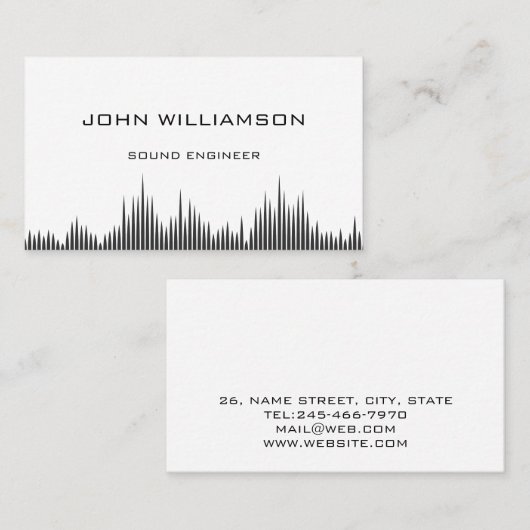 Personalized Sound Engineer Audio Engineering 名刺 (正面/裏面)