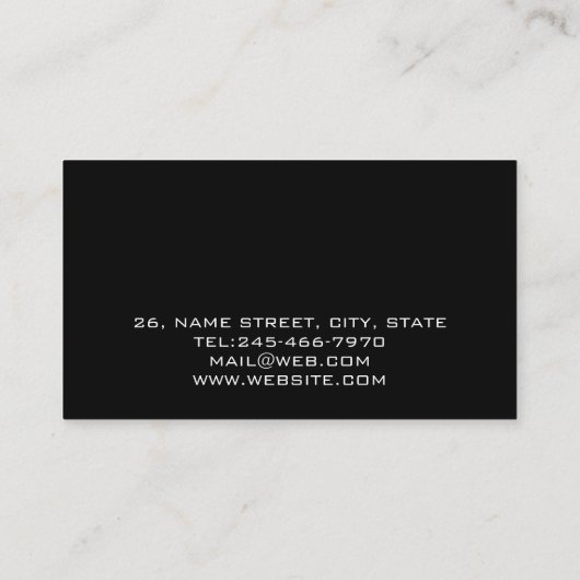 Personalized Sound Engineer Audio Engineering 名刺 (裏面)