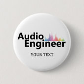 Personalized Sound Engineer Audio Engineering 缶バッジ (正面)