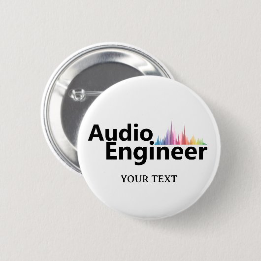 Personalized Sound Engineer Audio Engineering 缶バッジ (正面&裏面)
