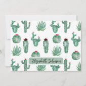 Personalized Southwest Cactus Botanical Note Card ノートカード (正面)