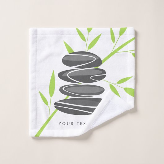 Personalized spa & wellness wash cloth design ウォッシュタオル (ウォッシュタオル)