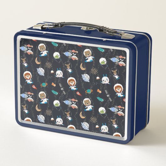 Personalized Space Animals Lunch Box メタルランチボックス (裏面)