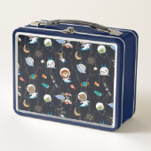 Personalized Space Animals Lunch Box メタルランチボックス (正面)