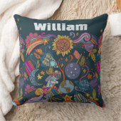 Personalized Space Name Poster for Kids  クッション (ブランケット)