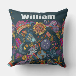 Personalized Space Name Poster for Kids  クッション