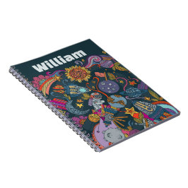 Personalized Space Name Poster for Kids  ノートブック