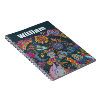 Personalized Space Name Poster for Kids  ノートブック