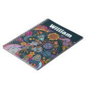 Personalized Space Name Poster for Kids  ノートブック (左側)