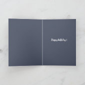 Personalized Space Theme Birthday Card カード (内部)