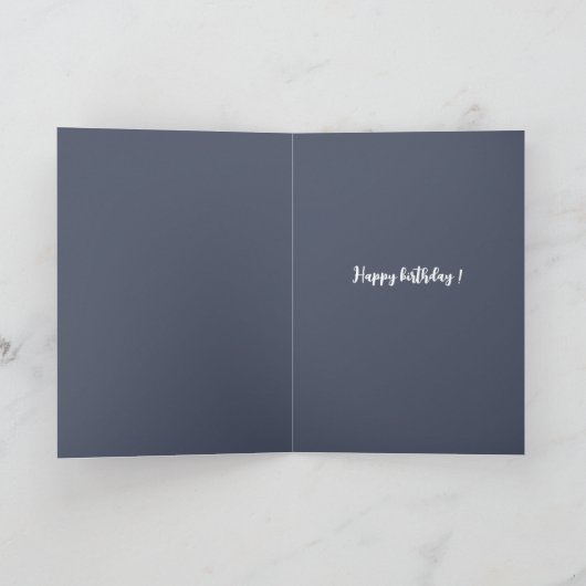 Personalized Space Theme Birthday Card カード (内部)
