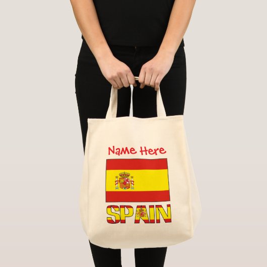 Personalized Spain Flag トートバッグ (正面(商品))