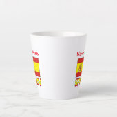 Personalized Spain Flag Heritage Design Small カフェラテマグ (正面)