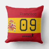 Personalized Spain National Soccer Graphic Athlete クッション (正面)