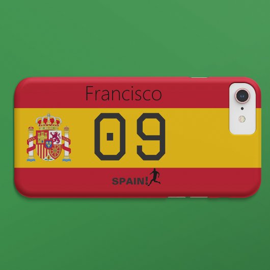 Personalized Spain National Soccer Graphic Athlete iPhoneケース