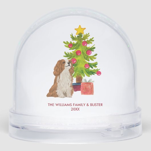 Personalized Spaniel Dog Christmas (裏面)