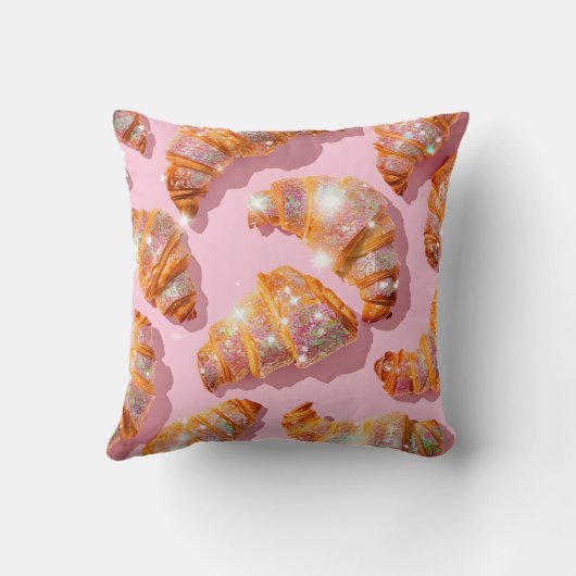Personalized Sparkle Croissant Style クッション (裏面)