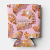 Personalized Sparkle Croissant Style 缶クーラー (裏面)