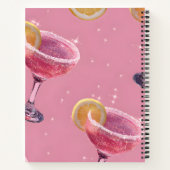 Personalized Sparkle Glam Pink Cocktail  ノートブック (裏面)