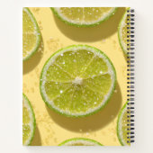 Personalized Sparkle Lime Slice Glitter Citrus  ノートブック (裏面)