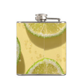 Personalized Sparkle Lime Slice Glitter Citrus  フラスク (裏面)