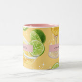 Personalized Sparkle Margarita & Lime ツートーンマグカップ (中央)