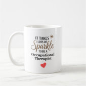 Personalized Sparkle Occupational Therapist コーヒーマグカップ (左)