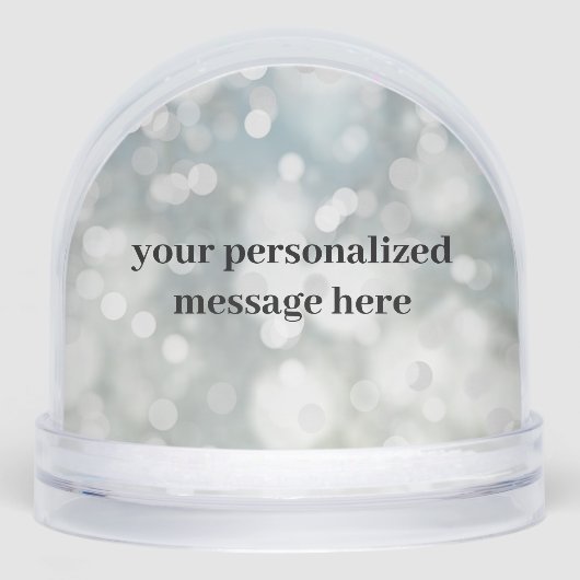 Personalized Sparkle Photo Snow Globe (正面)
