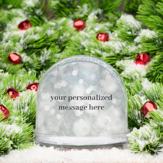 Personalized Sparkle Photo Snow Globe (クリスマス)