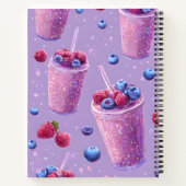 Personalized Sparkling Berry Bliss Purple Smoothie ノートブック (裏面)