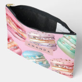 Personalized Sparkling Pastel Macaron Bliss アクセサリーポーチ (見開き)