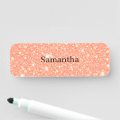 Personalized Sparkling Peach Dazzle 名札 (インサイチュ)