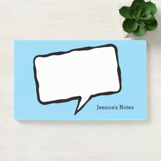 Personalized speech bubble blue Post-it® notes ポストイット (オフィス)