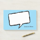 Personalized speech bubble blue Post-it® notes ポストイット (デスク)