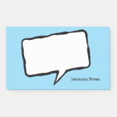 Personalized speech bubble blue Post-it® notes ポストイット (正面)