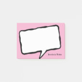 Personalized speech bubble pink Post-it® notes ポストイット (正面)
