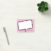 Personalized speech bubble pink Post-it® notes ポストイット (オフィス)