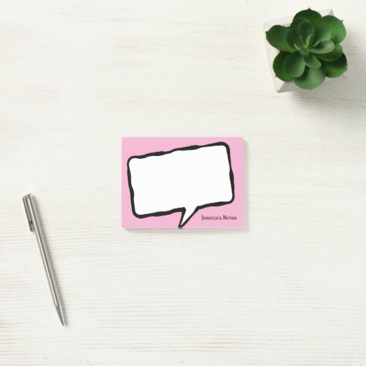 Personalized speech bubble pink Post-it® notes ポストイット (オフィス)