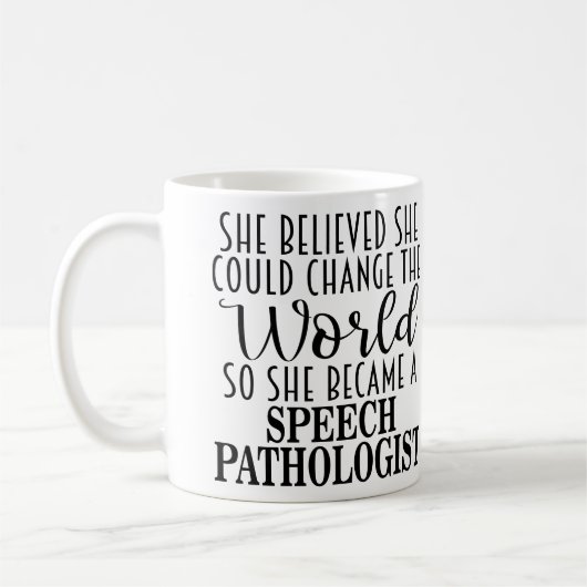 Personalized Speech Pathologist Gift Mug コーヒーマグカップ (左)
