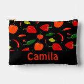 Personalized Spicy Peppers Pattern Pouch Bag アクセサリーポーチ (正面)