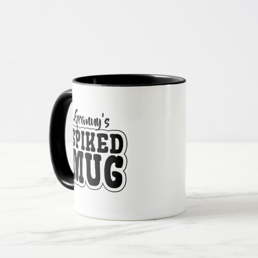 Personalized 'Spiked Mug' Funny, Cute & Silly マグカップ (正面左)