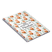 Personalized Spiral Photo Notebook – Cute Fox  ノートブック (右側)